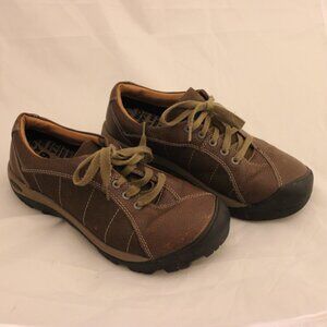 Keen Presidio Shoes Womens Size 10 Brown Leather Walking Hiking Comfort Casual